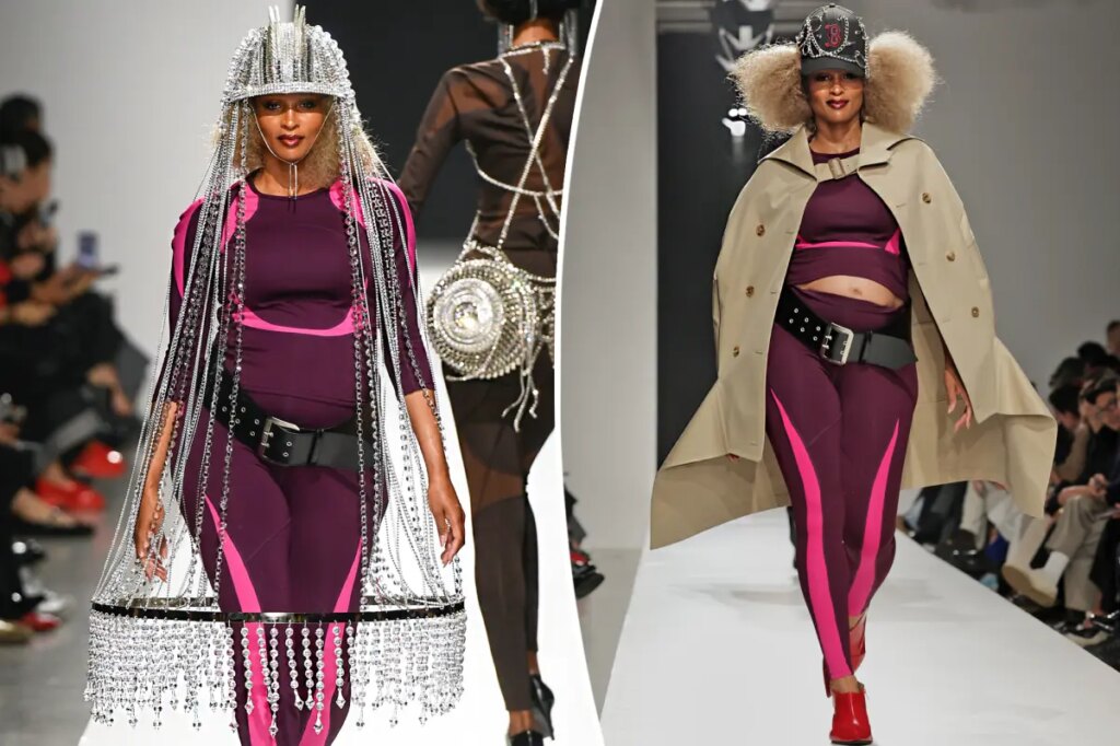 Pregnant Ciara bares growing baby bump while strutting Paris Fashion Week runway