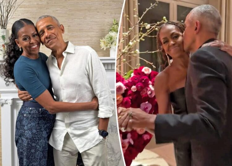 Barack and Michelle Obama gush over each other on 34th anniversary after battling divorce rumors