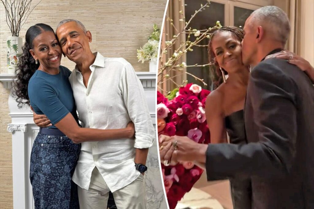 Barack and Michelle Obama gush over each other on 34th anniversary after battling divorce rumors
