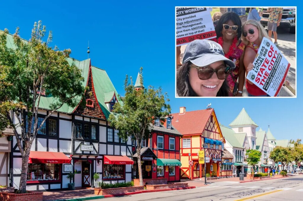Solvang city workers go on strike, repeatedly clash with officials over wages