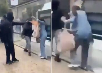 Boy, 15, arrested after being caught on video blasting fire in woman’s face during France’s student riots