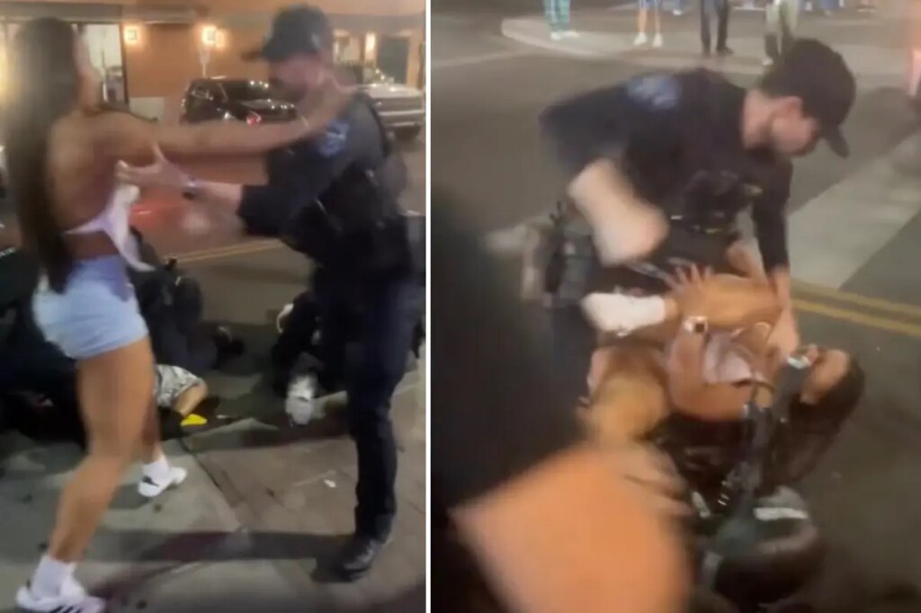 Viral video captures Arizona State University cheerleader being shoved to ground, pummeled by cops
