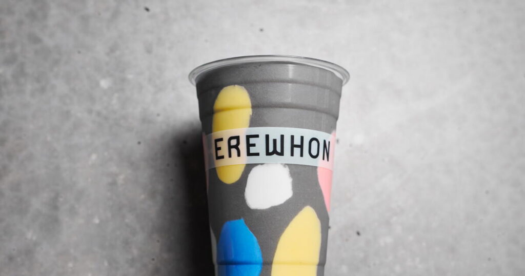 Erewhon is now a permanent fixture at LACMA, complete with a museum-branded smoothie