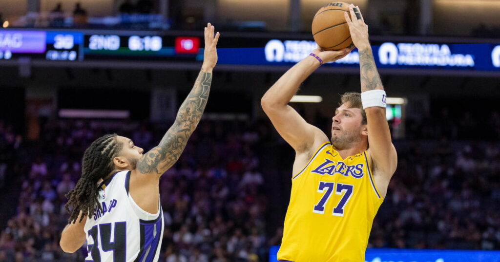 Luka Doncic scores 21 as Lakers unveil new defense in preseason win over Kings