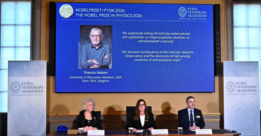 Nobel Prize in Physics Is Awarded to Francis Halzen for Work on Neutrinos