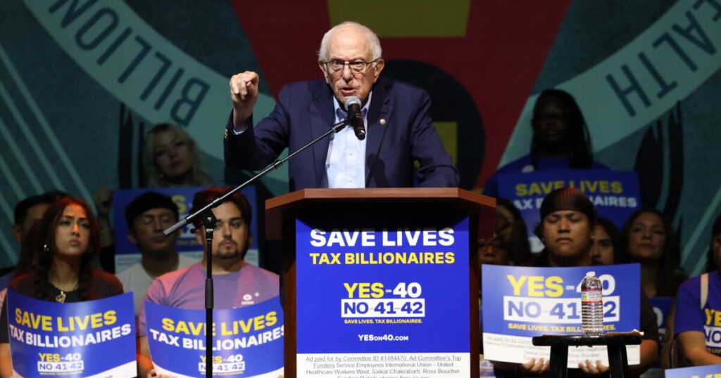 Bernie Sanders boosts wealth tax while labor argues it would devastate California’s economy