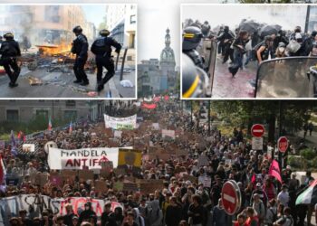 Police fire tear gas as students, parents, teachers march in France’s largest day of protests