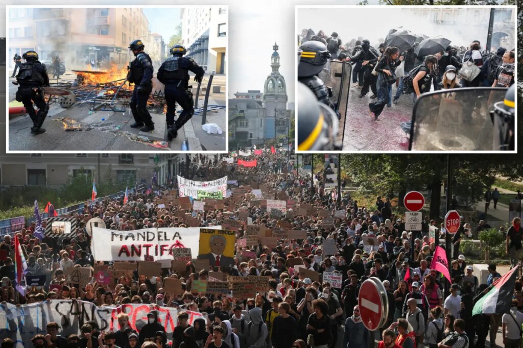 Police fire tear gas as students, parents, teachers march in France’s largest day of protests