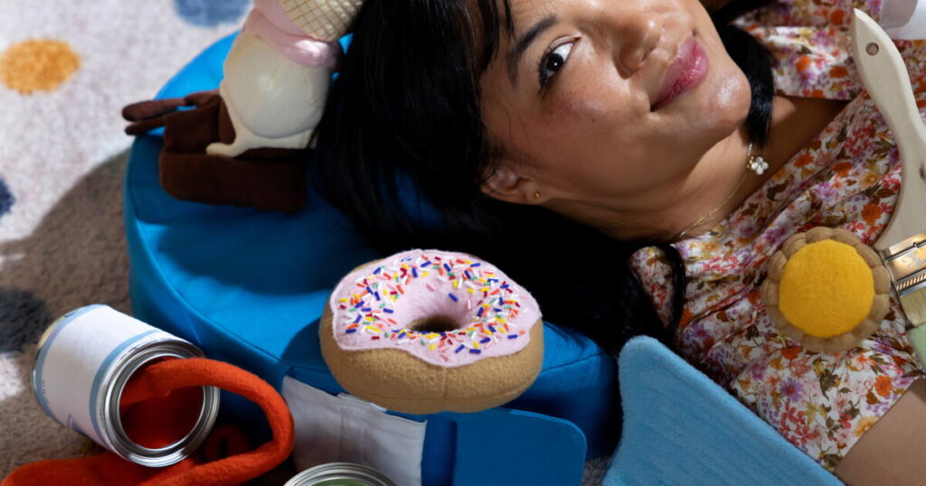 Forget teddy bears: This artist makes plush fried chicken, cigarettes and lottery tickets