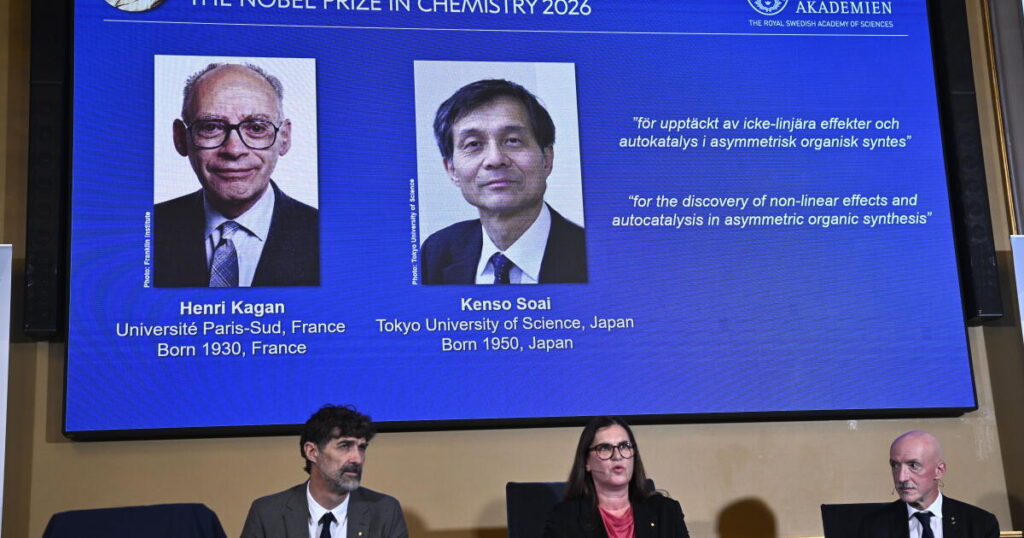 Nobel Prize in chemistry awarded to Kagan and Soai for untangling mirror images in molecules