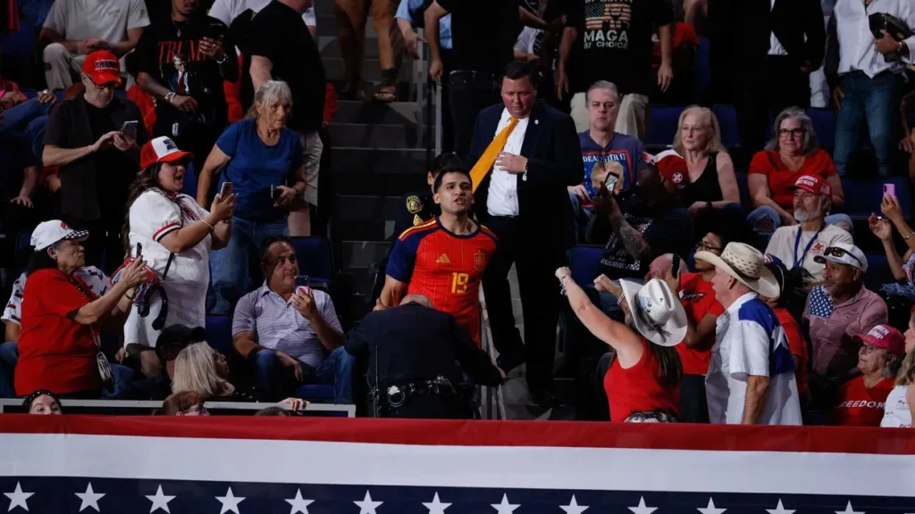 Outrage after ‘MAGA thug’ assaults Trump protester at Texas rally: ‘Bunch of snowflakes’