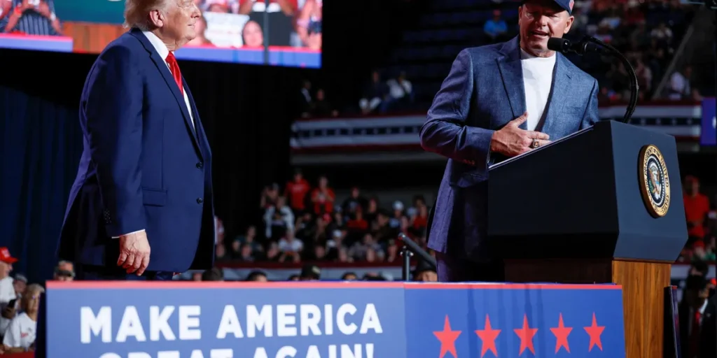 Trump fact-checked to his face by guest during rally: ‘I don’t think so, Mr. President’