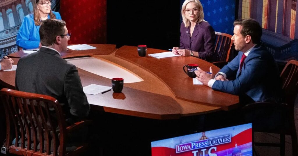 Iran War, Trump, Taxes: 5 Takeaways From the First Iowa Senate Debate