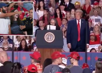 Trump rally protesters shout down angel mom talking about her murdered son in Texas: ‘They’re paid by enemies of our nation’