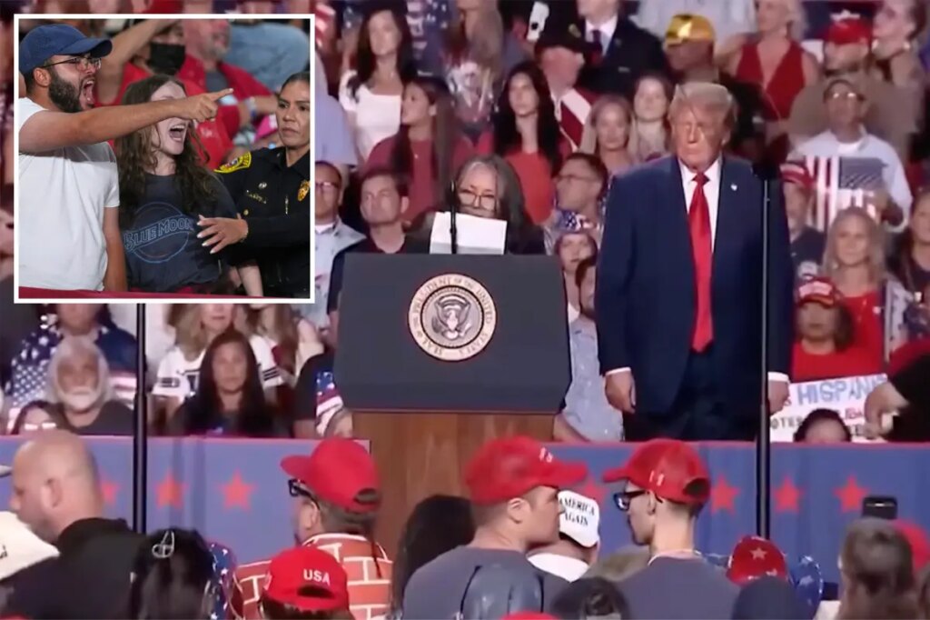 Trump rally protesters shout down angel mom talking about her murdered son in Texas: ‘They’re paid by enemies of our nation’
