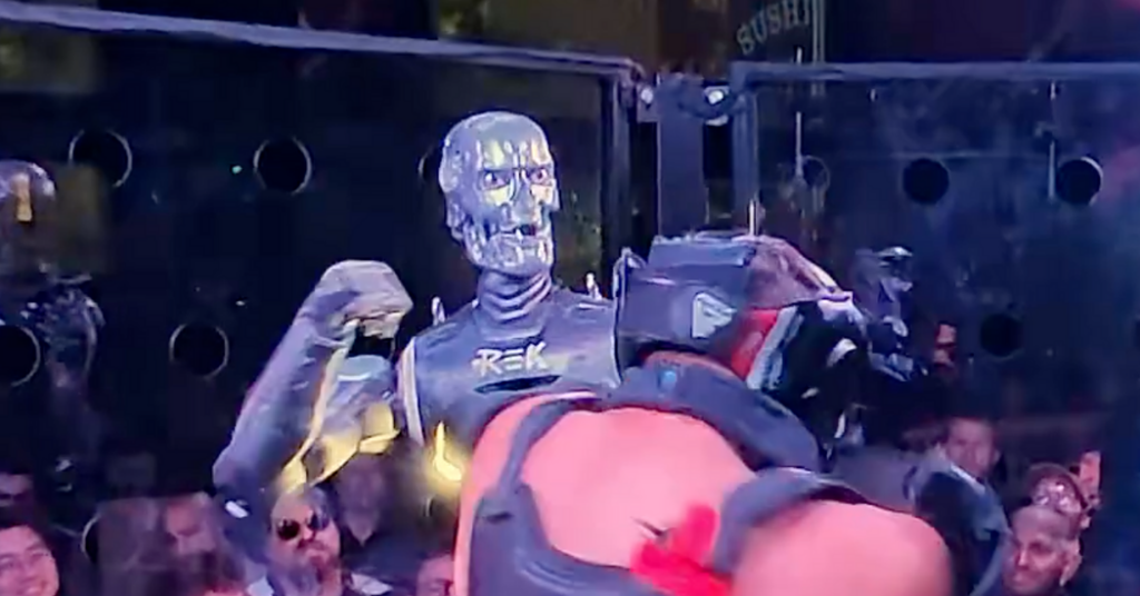 Man vs. ‘Terminator’-Like Robot in a Cage. California Called It Illegal.