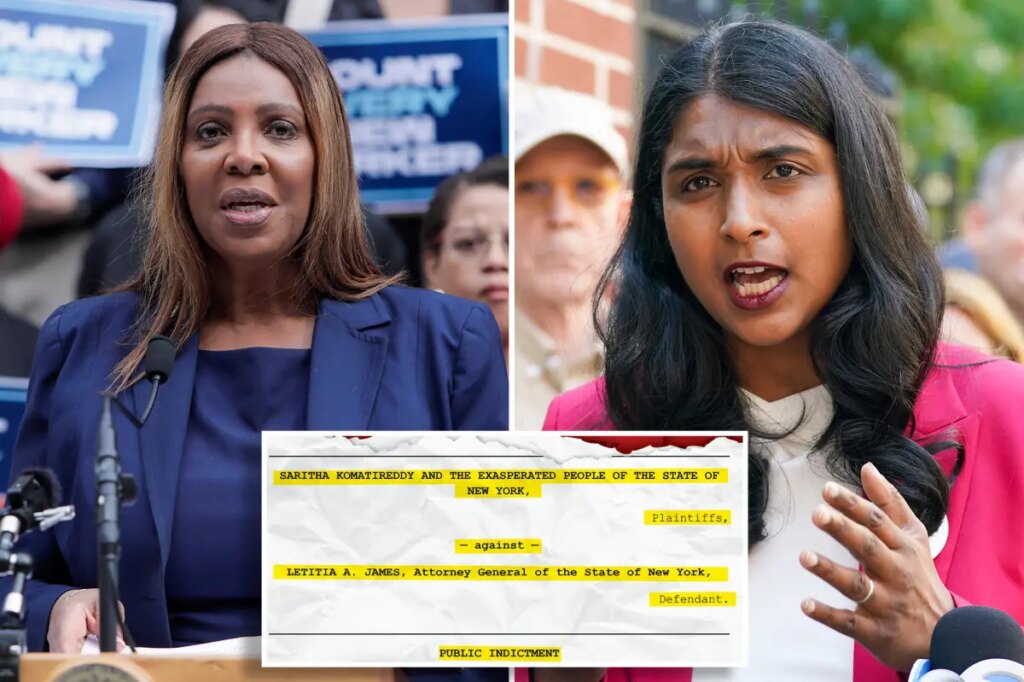 Tish James election rival Saritha Komatireddy drops 52-count ‘indictment’ against NY AG for dereliction of duty