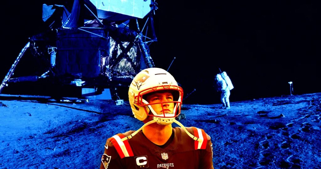 Patriots Quarterback Drake Maye Is a Moon Landing Truther, Prompting Response From NASA