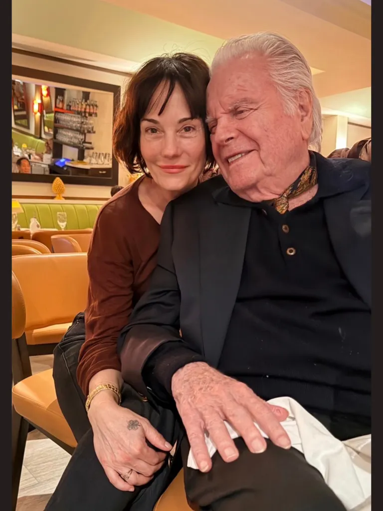 Robert Wagner with Natasha Gregson Wagner.