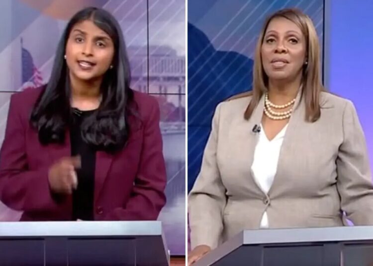 Letitia James’s GOP opponent for attorney general Saritha Komatireddy trounces in fiery NY AG debate