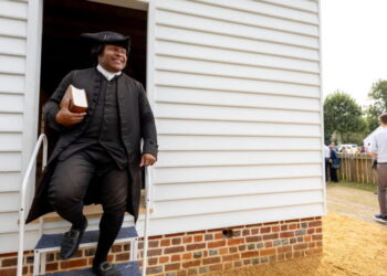 Congregants celebrate the reconstruction of one of America’s oldest Black churches