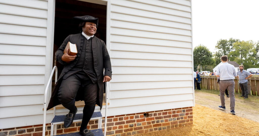Congregants celebrate the reconstruction of one of America’s oldest Black churches