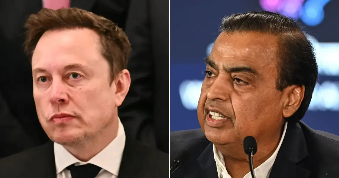 Elon Musk is beefing with telecom billionaire Mukesh Ambani as Starlink’s launch in India stalls. Here’s why.