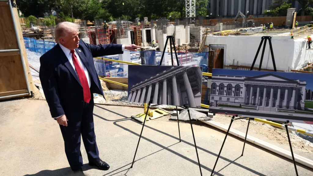 Trump aide’s video exposes sprawling ballroom pit where East Wing once stood