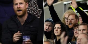 Prince Harry booed during surprise low-key appearance at UK rugby match