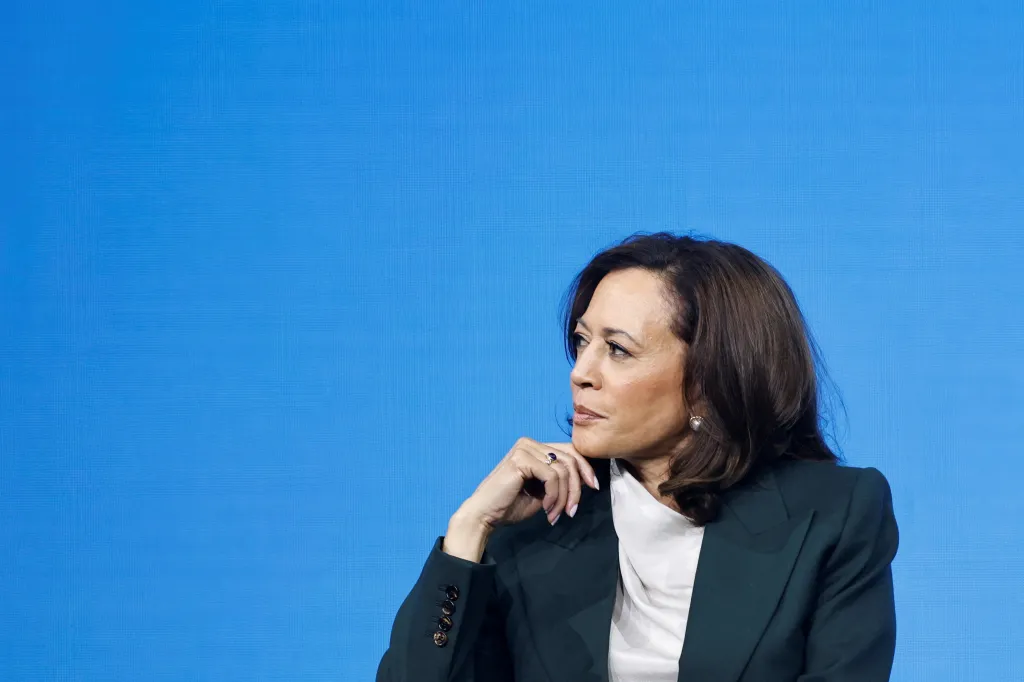 Former Vice President of the United States Kamala Harris attends the 10th annual Austrian World Summit in Vienna, Austria.