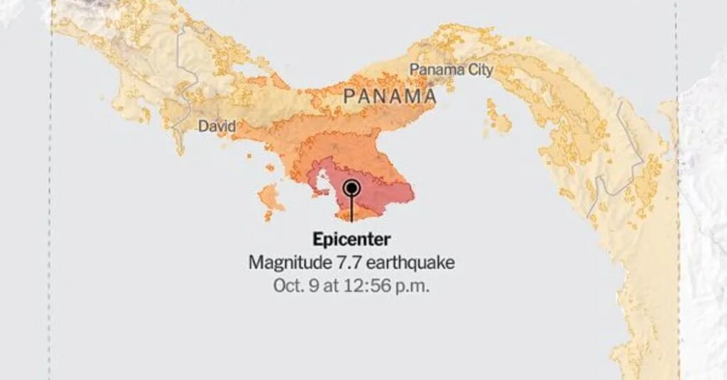 Panama Shaken by Large Earthquake and Its Aftershocks