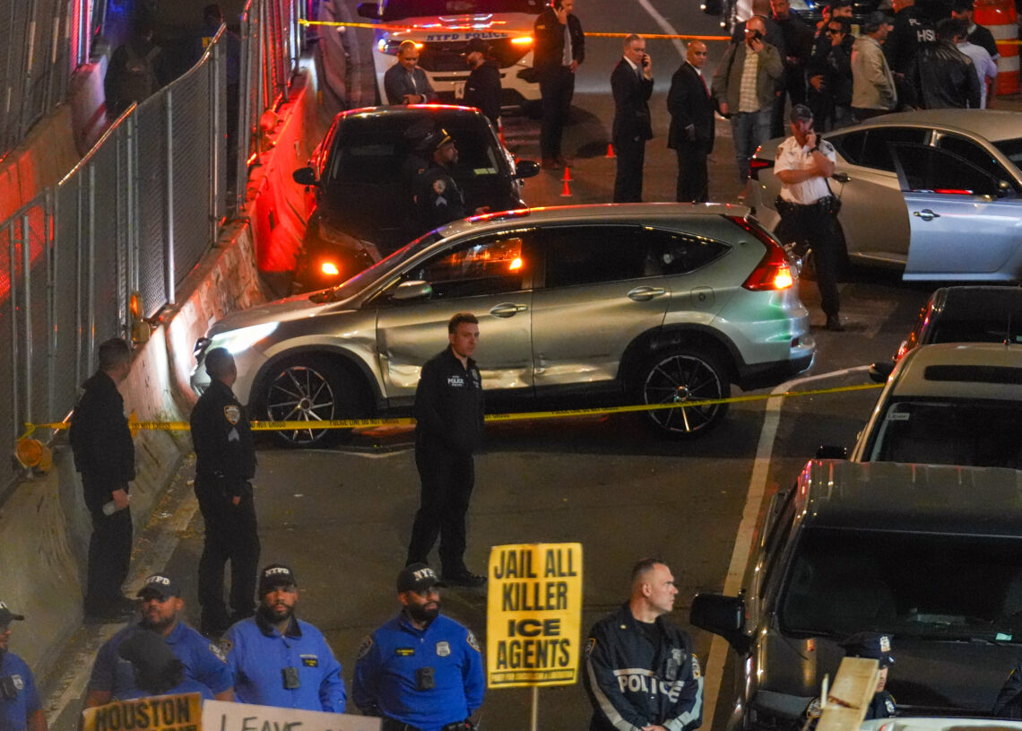 ICE officer shoots man in car on New York street during arrest attempt