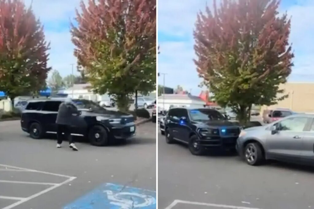 Unhinged lefties attack ICE agents in Oregon parking lot, smash vehicle with bat: video