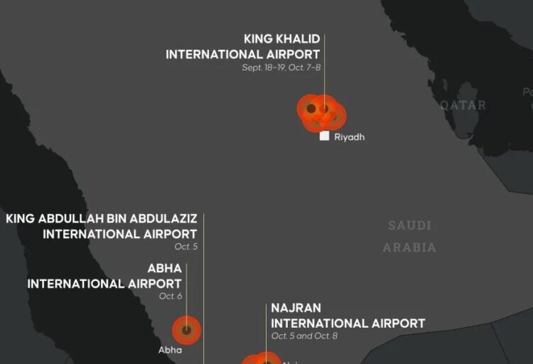 Attack on Saudi airport kills 12 people and wounds more than 300—the deadliest strike in any Gulf Arab country since the start of the Iran war