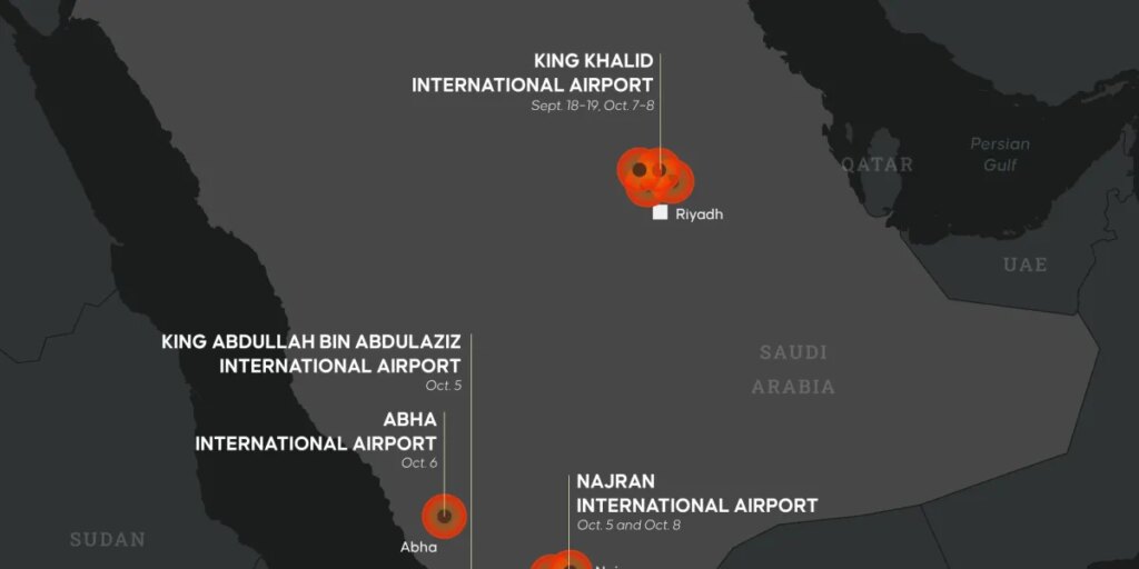 Attack on Saudi airport kills 12 people and wounds more than 300—the deadliest strike in any Gulf Arab country since the start of the Iran war