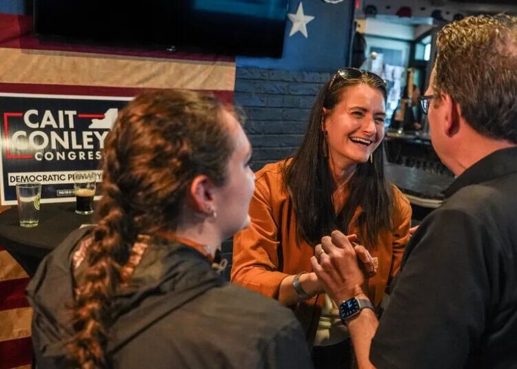 To Flip a G.O.P. House Seat, Cait Conley Leans on Her Military Résumé
