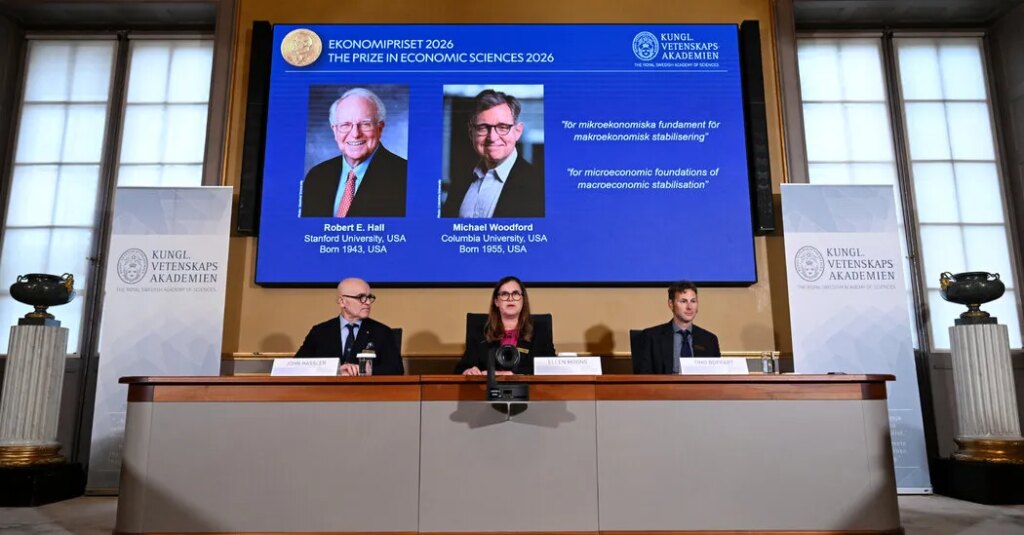 Duo Share Nobel in Economics for Work on Guiding Economies Through Booms and Busts