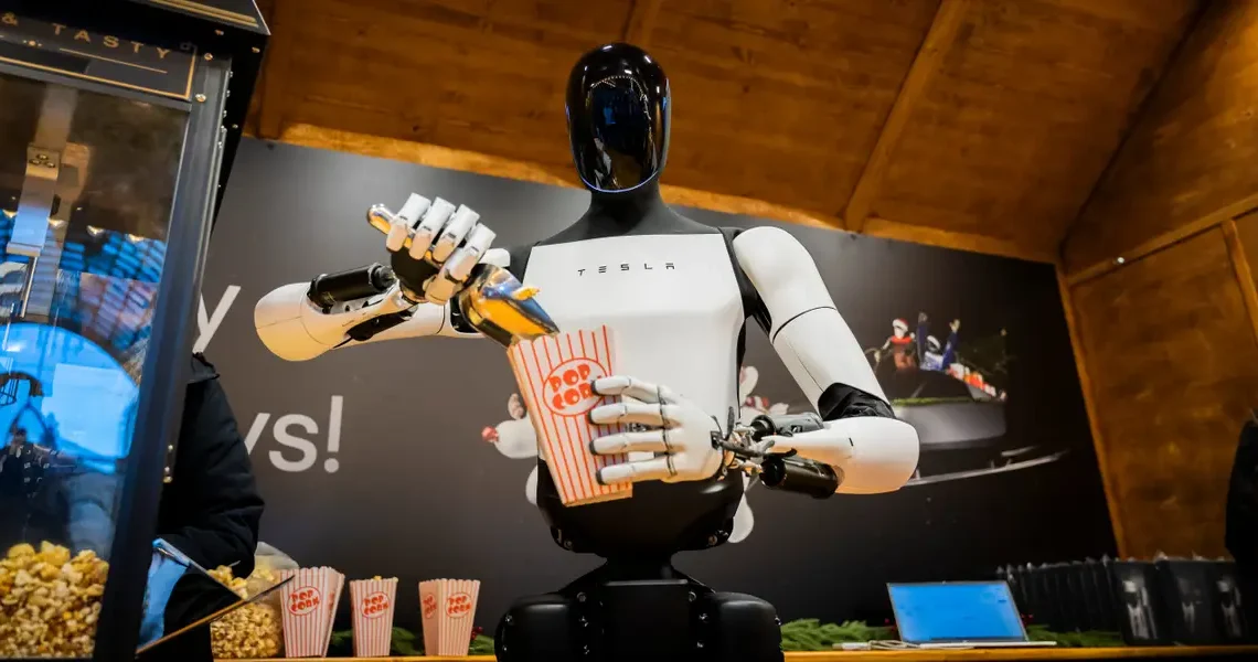 Elon Musk wrangles with the robot hand