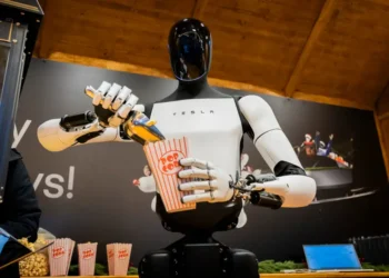 Elon Musk wrangles with the robot hand
