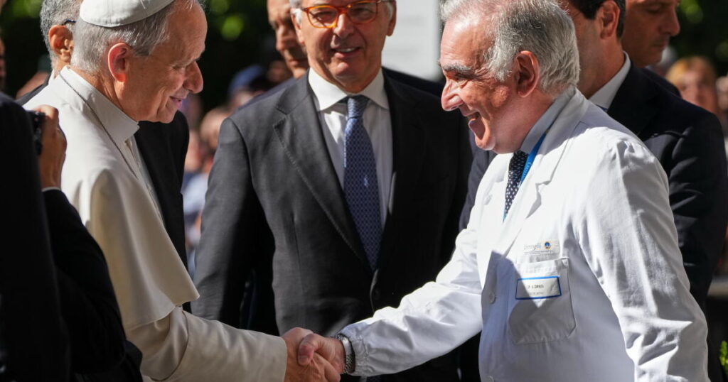 Pope Leo XIV arrives at Rome’s Gemelli hospital ahead of surgery to remove lung nodule
