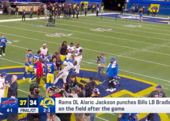 Suspension likely for Rams tackle Alaric Jackson for punching Bills’ Bradley Chubb after loss