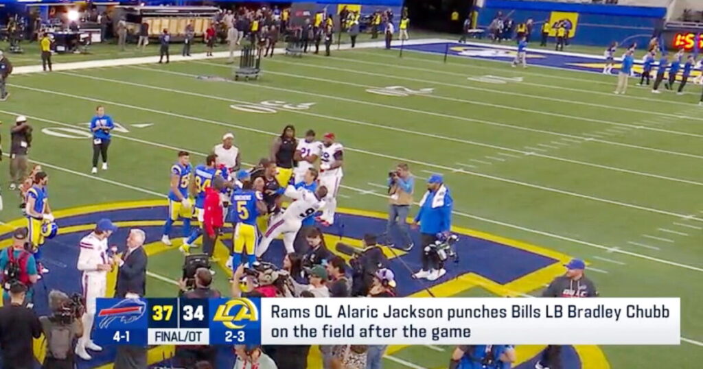 Suspension likely for Rams tackle Alaric Jackson for punching Bills’ Bradley Chubb after loss