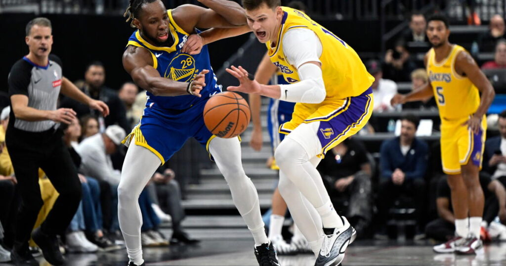Walker Kessler debuts, but Luka Doncic sits during Lakers’ preseason loss to Warriors