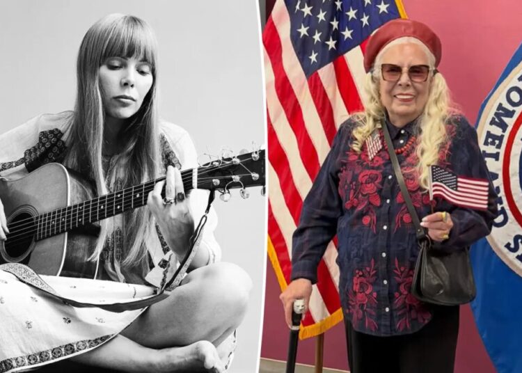 Joni Mitchell celebrates becoming a US citizen: ‘A journey that began 62 years ago’