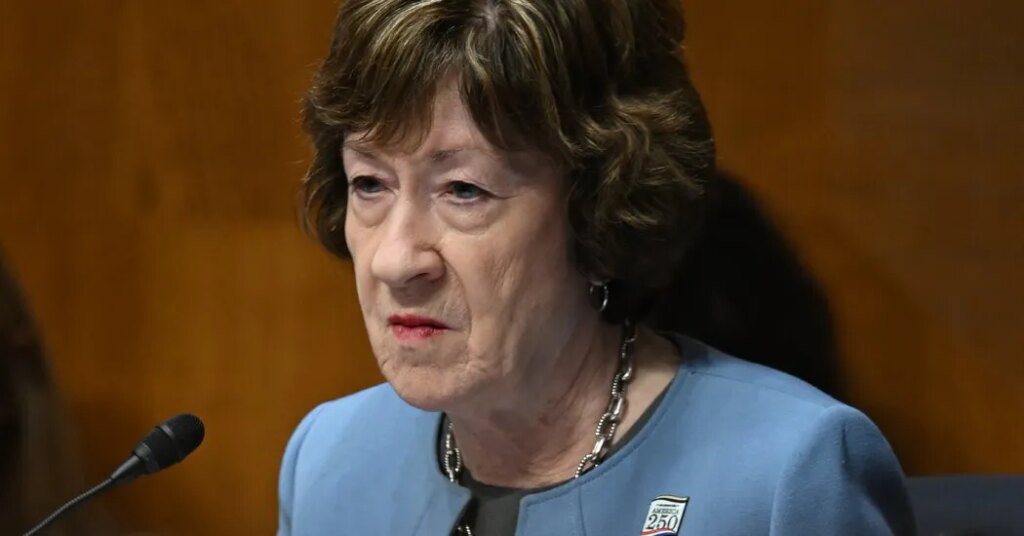 A Trump Backlash Endangers Susan Collins, the Only Blue-State G.O.P. Senator