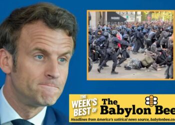 Best of the Babylon Bee: French frantically search rioting mob for someone to surrender to