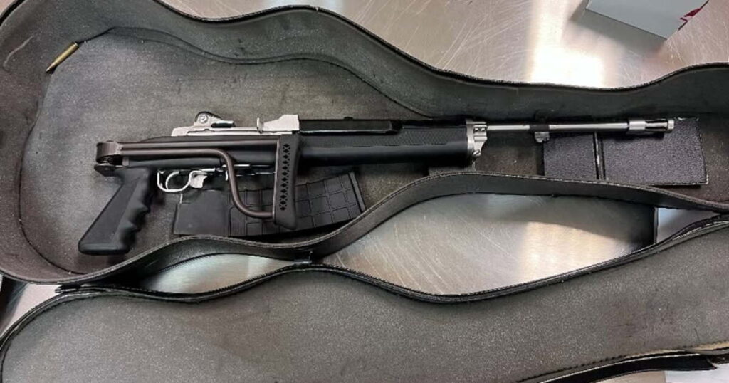 Gun-toting suspect hid rifle in a guitar case, police in Northern California say