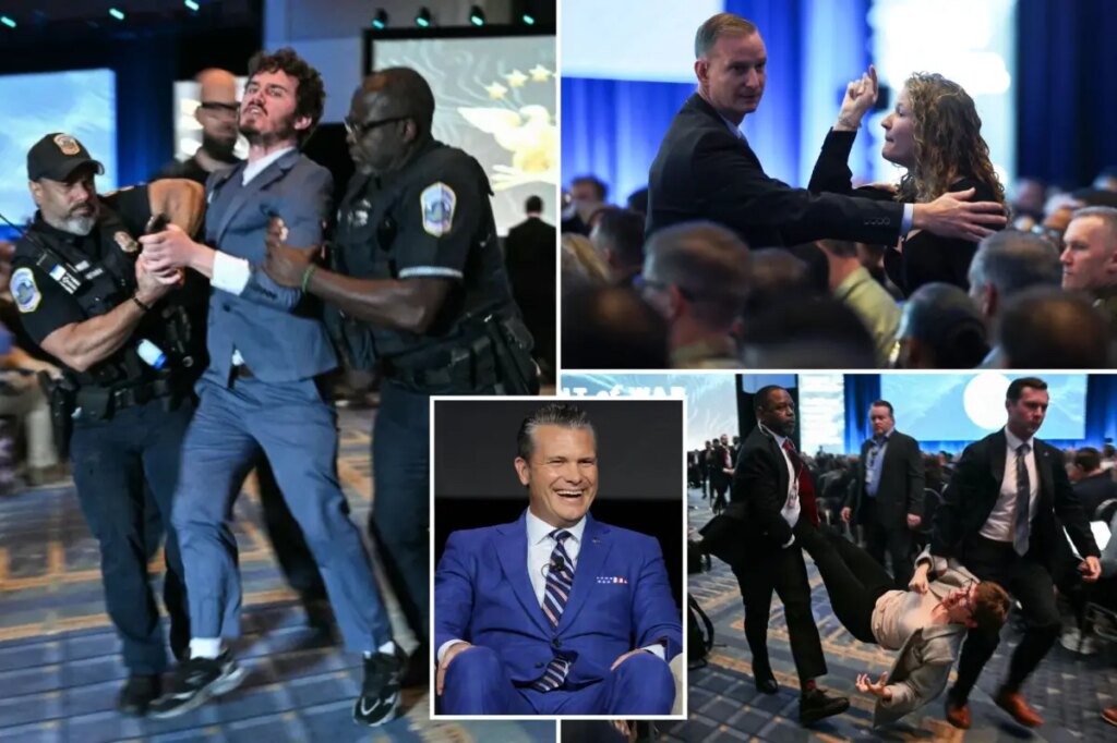 Pete Hegseth cheekily responds to anti-Iran war protesters who heckled him at Army conference