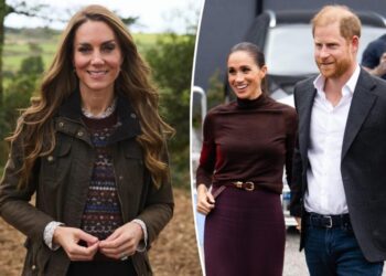 Kate Middleton glows in newest portrait released a day after Meghan Markle, Prince Harry’s first official outing