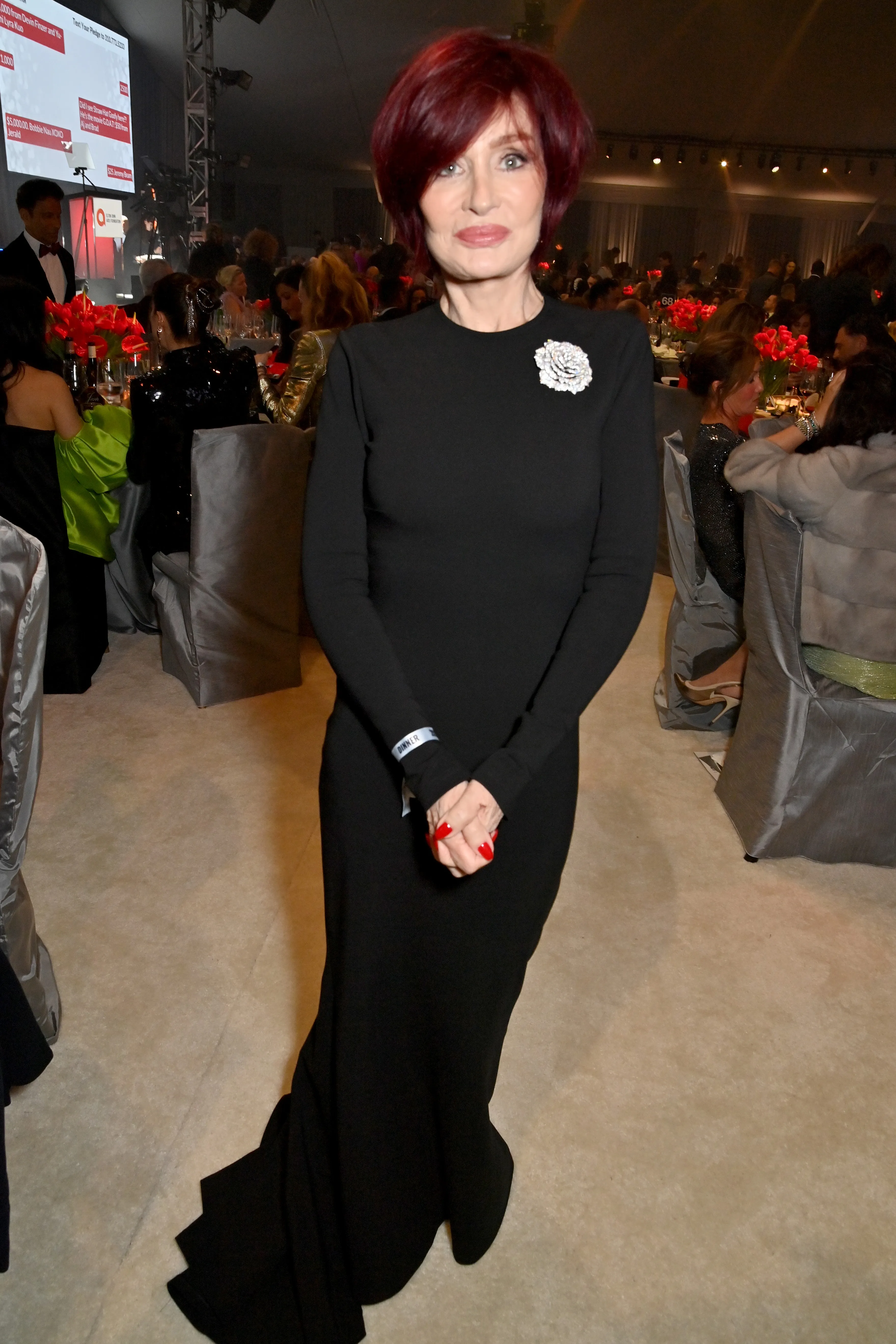 Sharon Osbourne attends the Elton John AIDS Foundation's Academy Awards Viewing Party.